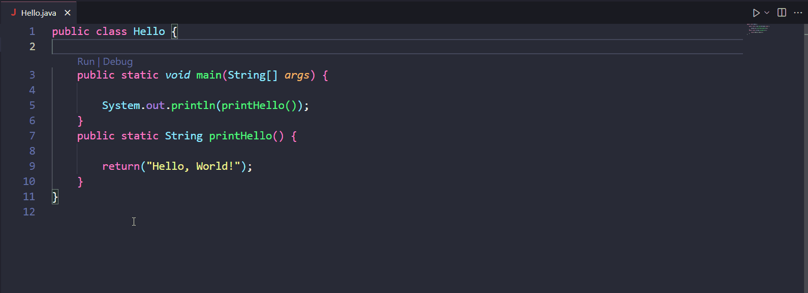Code Separator showcase GIF